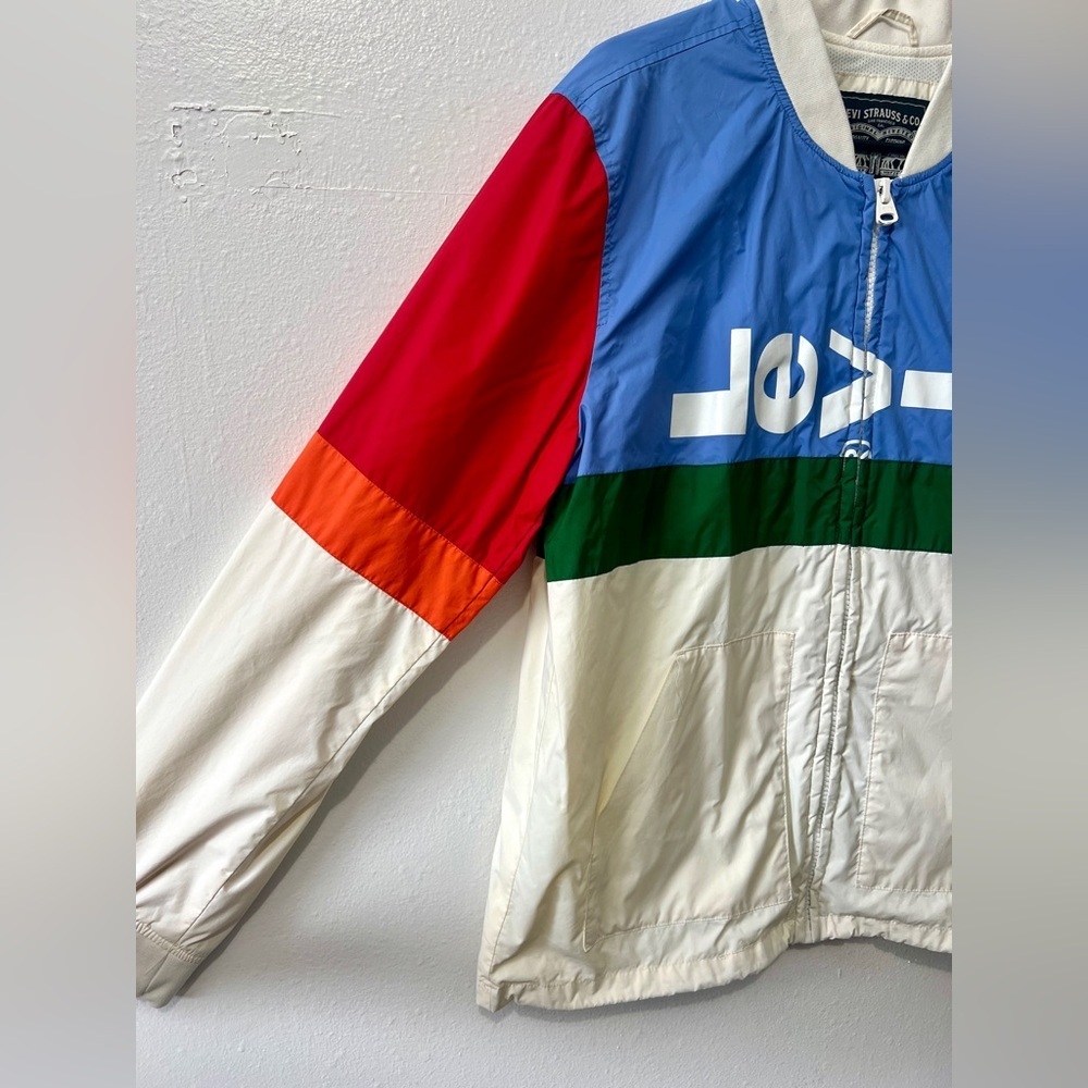 Levi's Retro Varsity Bomber Zip-Up Windbreaker Jacket - Large - Picture 7 of 14